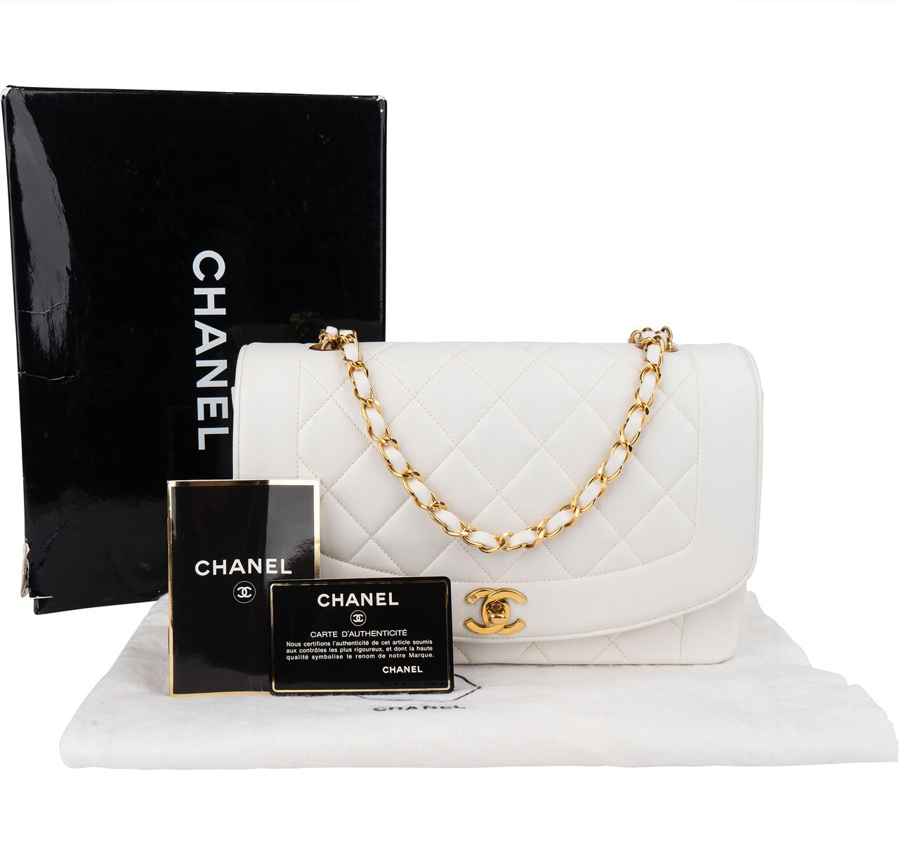 Chanel Chanel Quilted Lambskin 24K Gold Single Flap Lady Dior Crossbody Bag Wit