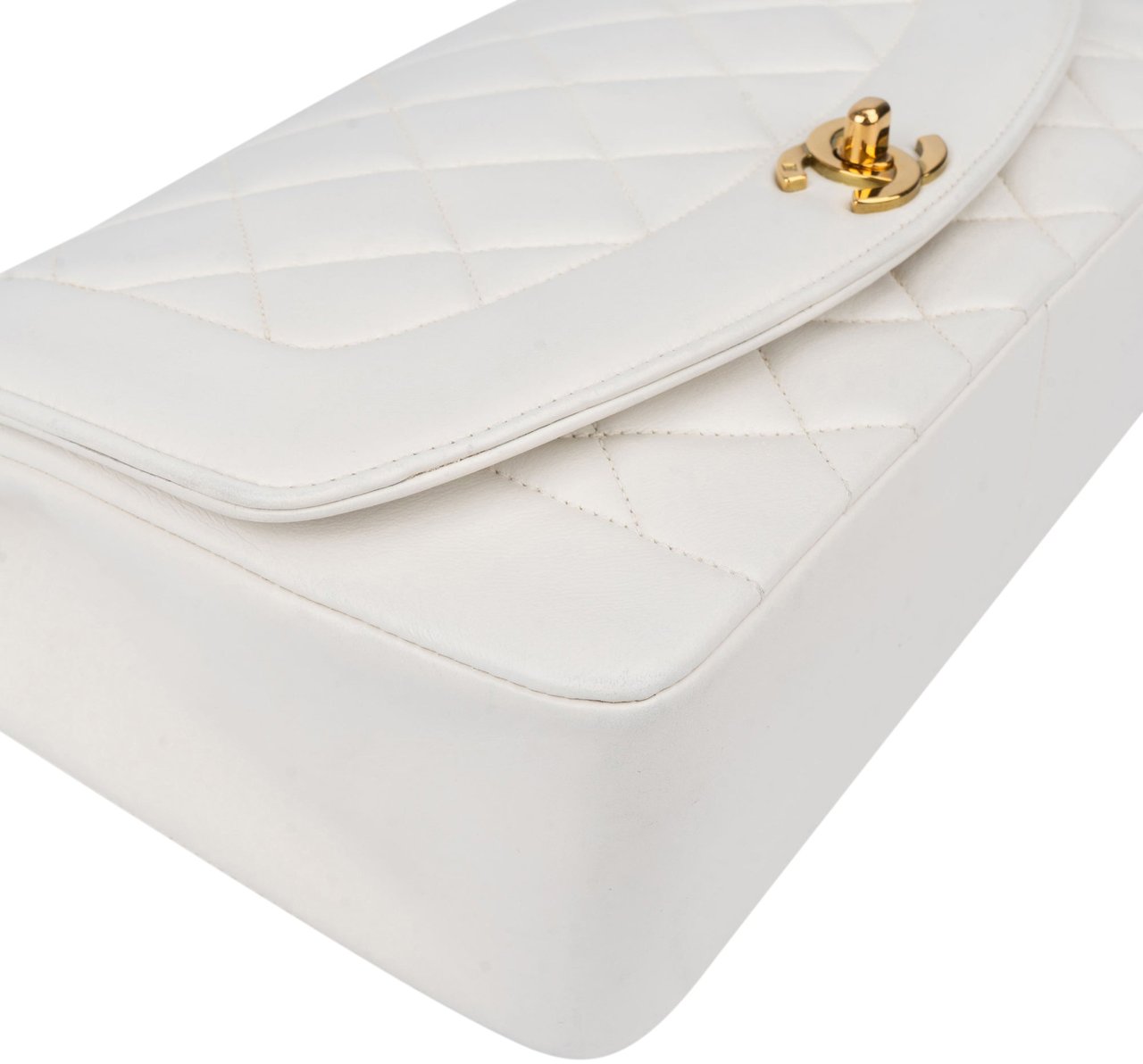 Chanel Chanel Quilted Lambskin 24K Gold Single Flap Lady Dior Crossbody Bag Wit