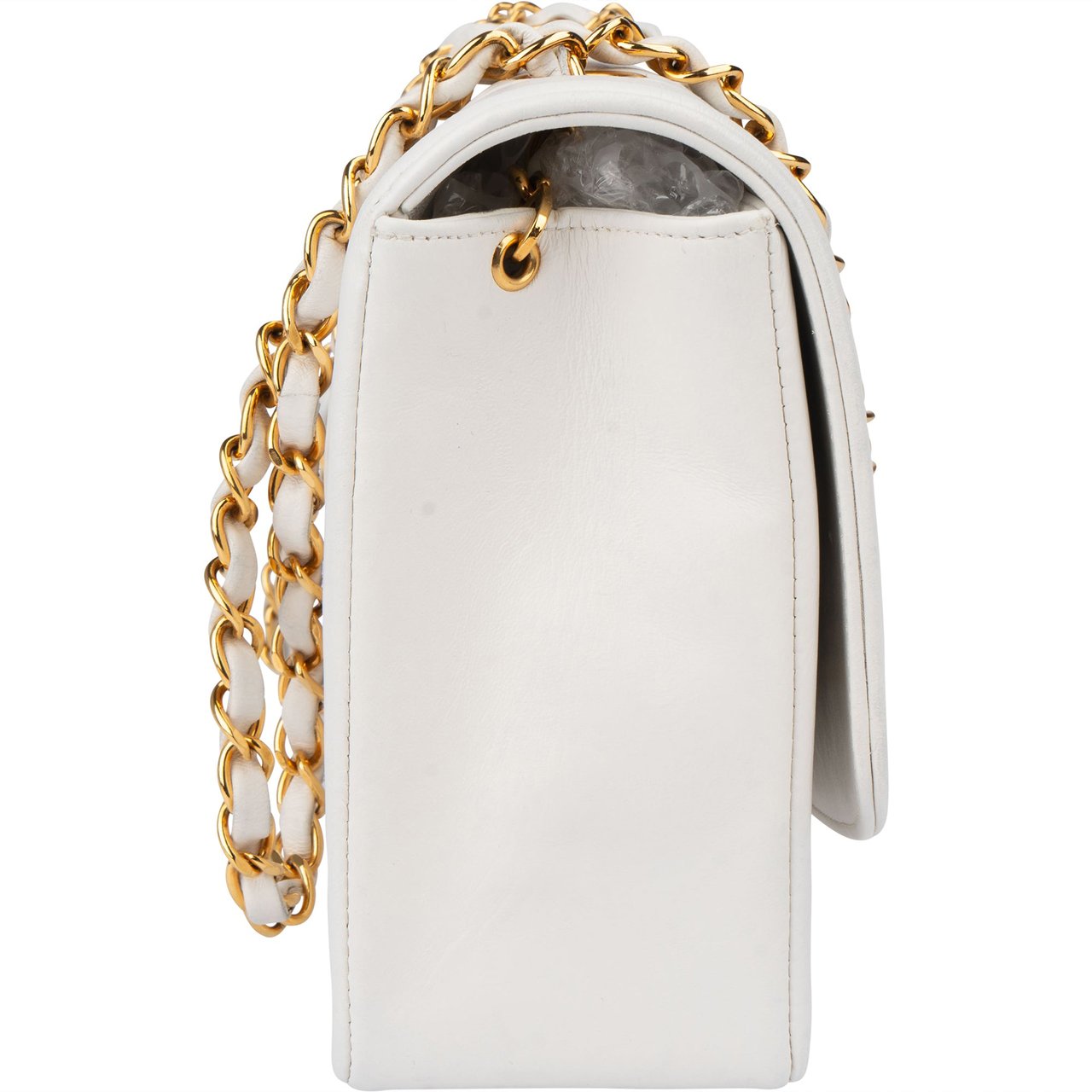 Chanel Chanel Quilted Lambskin 24K Gold Single Flap Lady Dior Crossbody Bag Wit