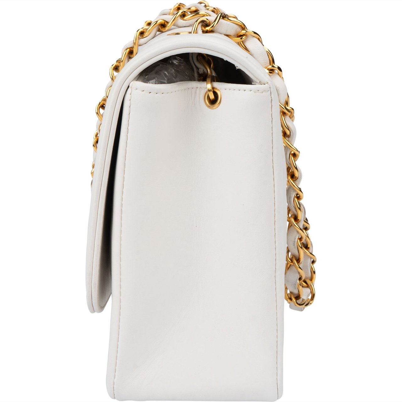 Chanel Chanel Quilted Lambskin 24K Gold Single Flap Lady Dior Crossbody Bag Wit