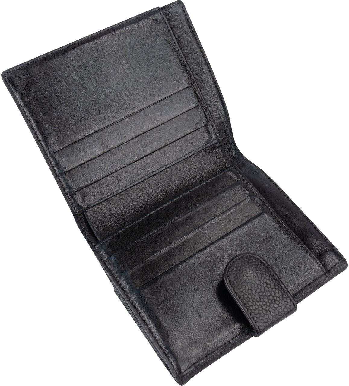 Chanel Chanel Caviar Leather CC Wallet Zwart