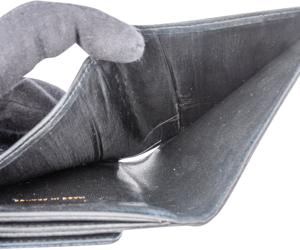 Chanel Chanel Caviar Leather CC Wallet Zwart