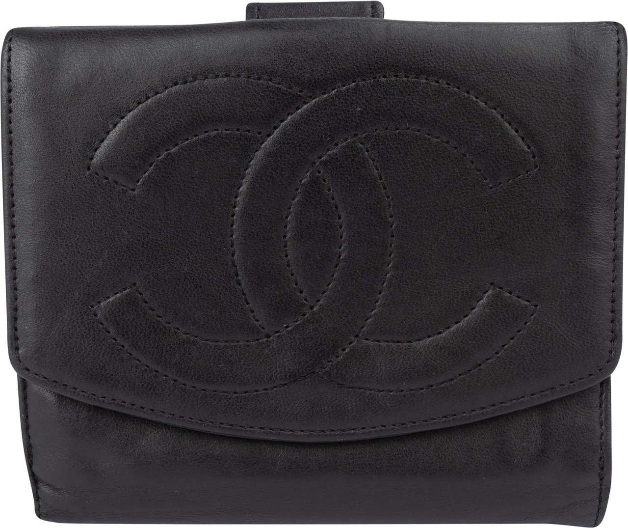 Chanel Chanel Lambskin CC Wallet Zwart