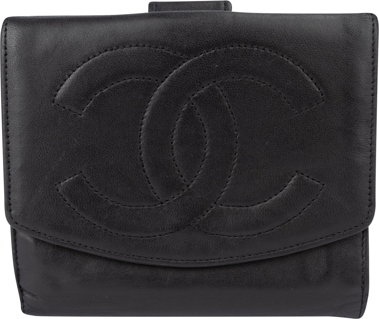 Chanel Chanel Lambskin CC Wallet Zwart