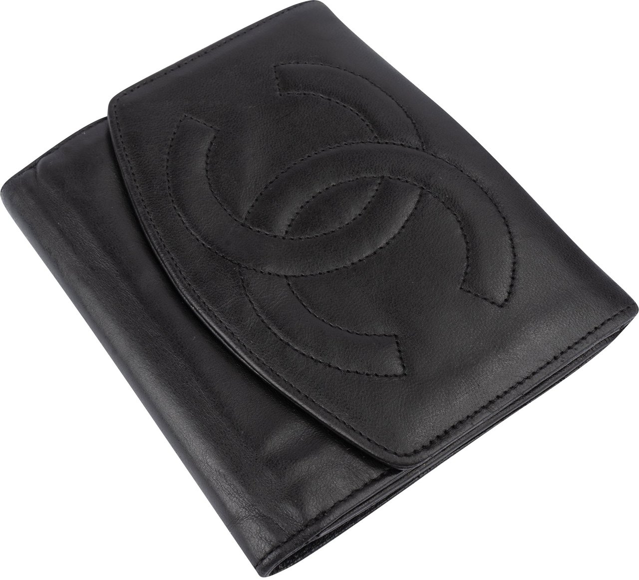 Chanel Chanel Lambskin CC Wallet Zwart