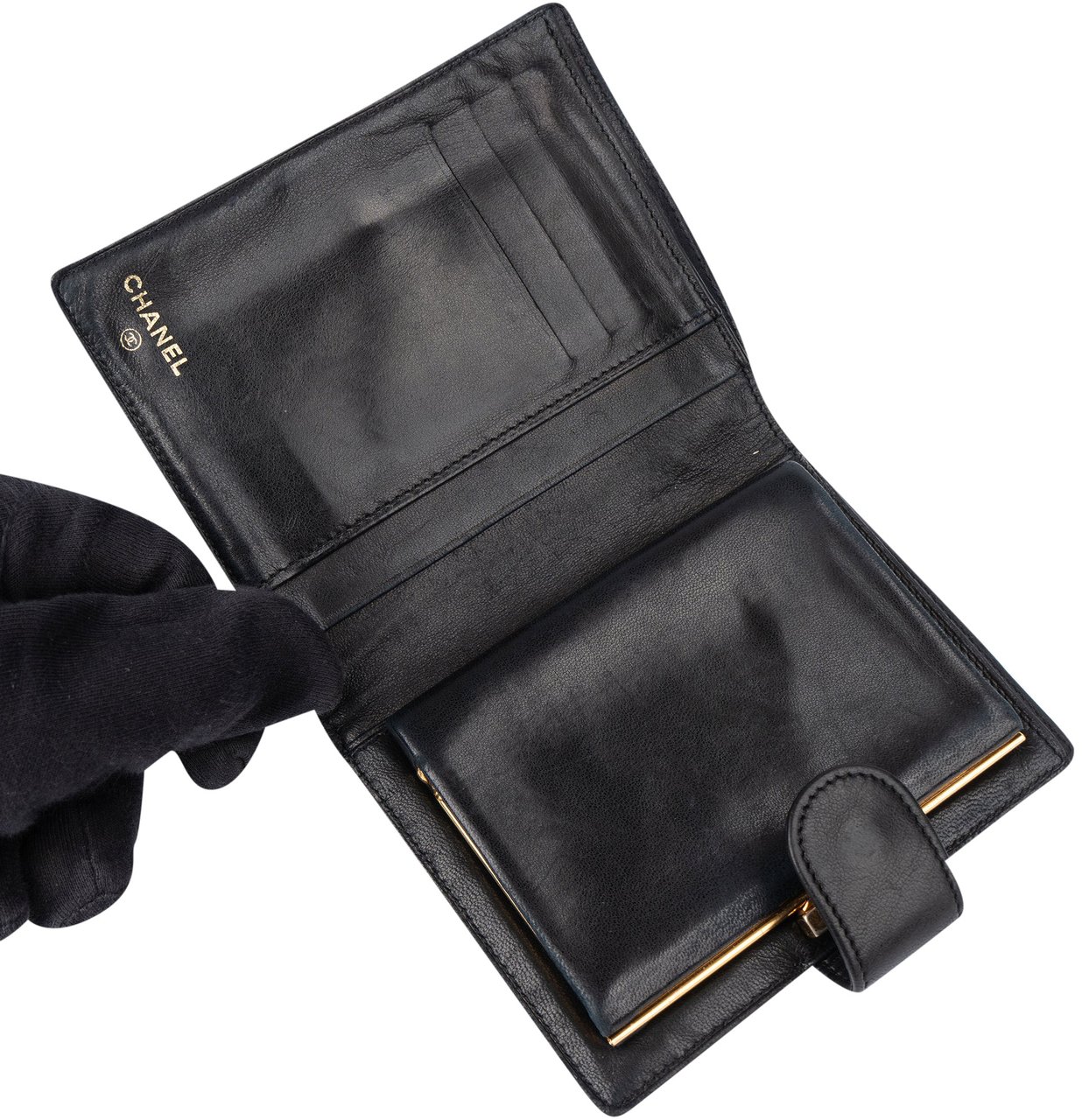 Chanel Chanel Lambskin CC Wallet Zwart