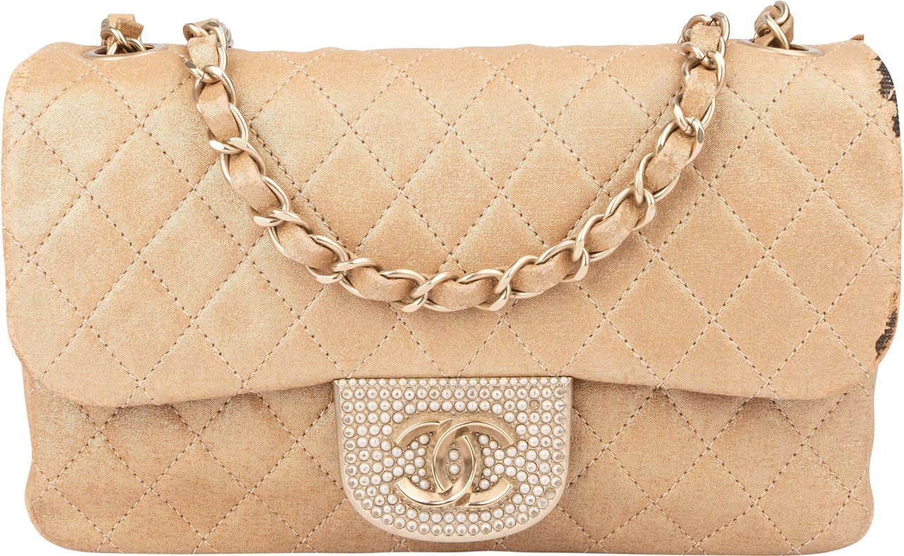 Chanel Chanel Quilted Pearl CC Single Flap Crossbody Bag Divers