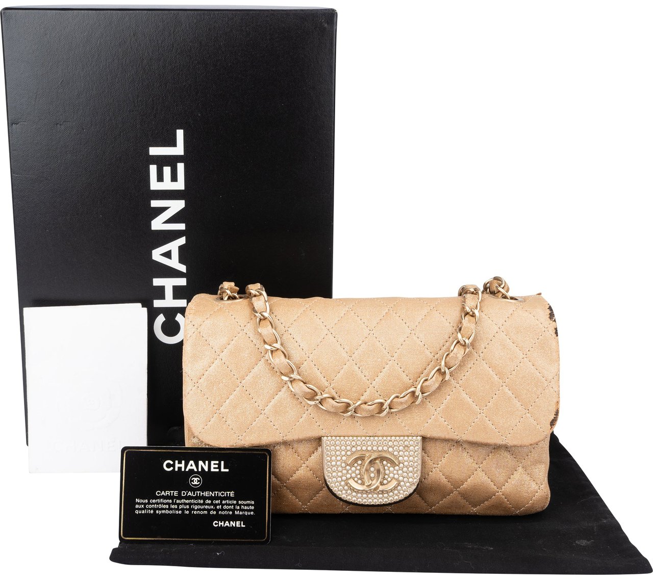 Chanel Chanel Quilted Pearl CC Single Flap Crossbody Bag Divers