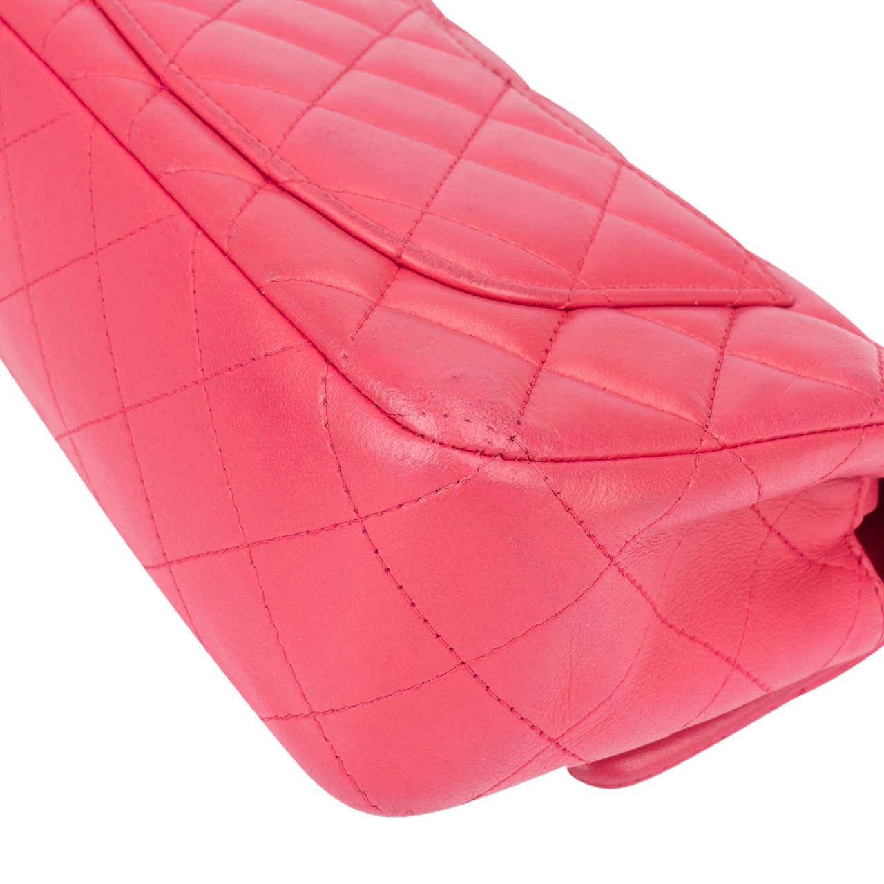 Chanel Chanel Quilted Lambskin Single Flap Crossbody Bag Rood