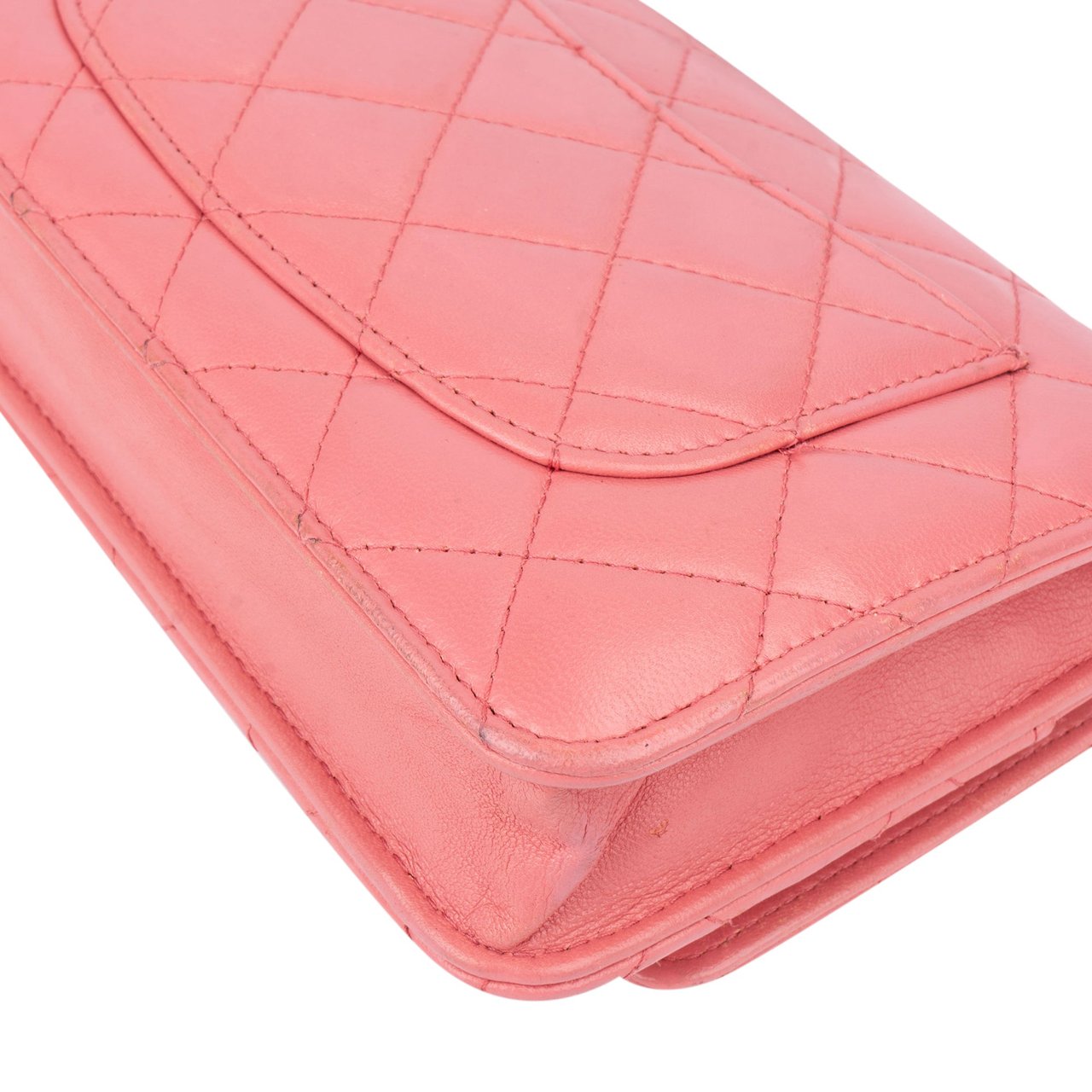 Chanel Chanel Quilted Lambskin CC Wallet On Chain Crossbody Bag Rood