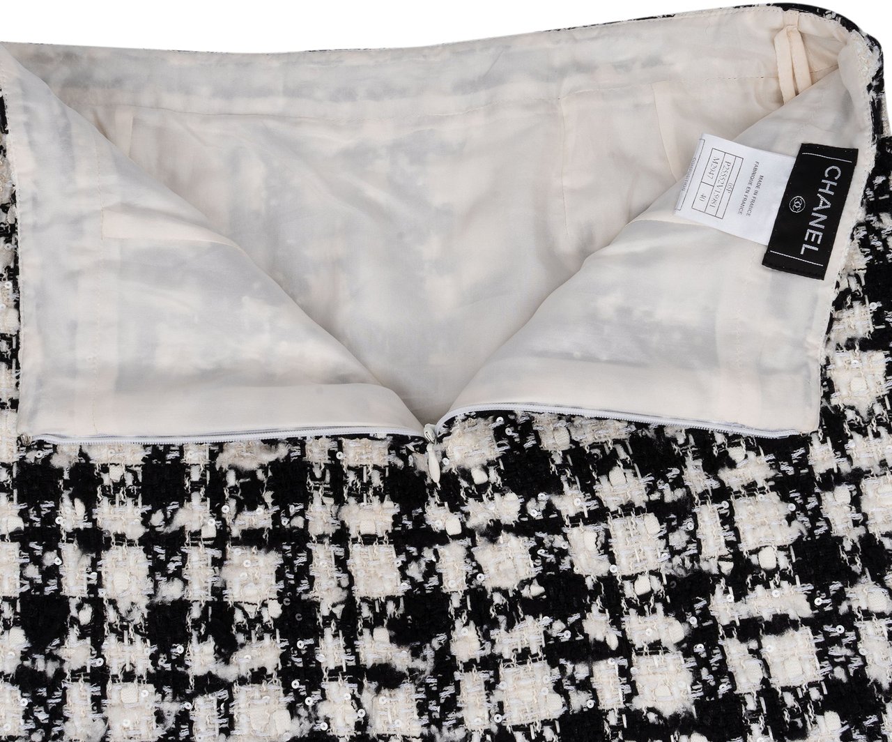 Chanel Chanel Classic Tweed Pailetten Skirt (DE 38 / FR40) Beige