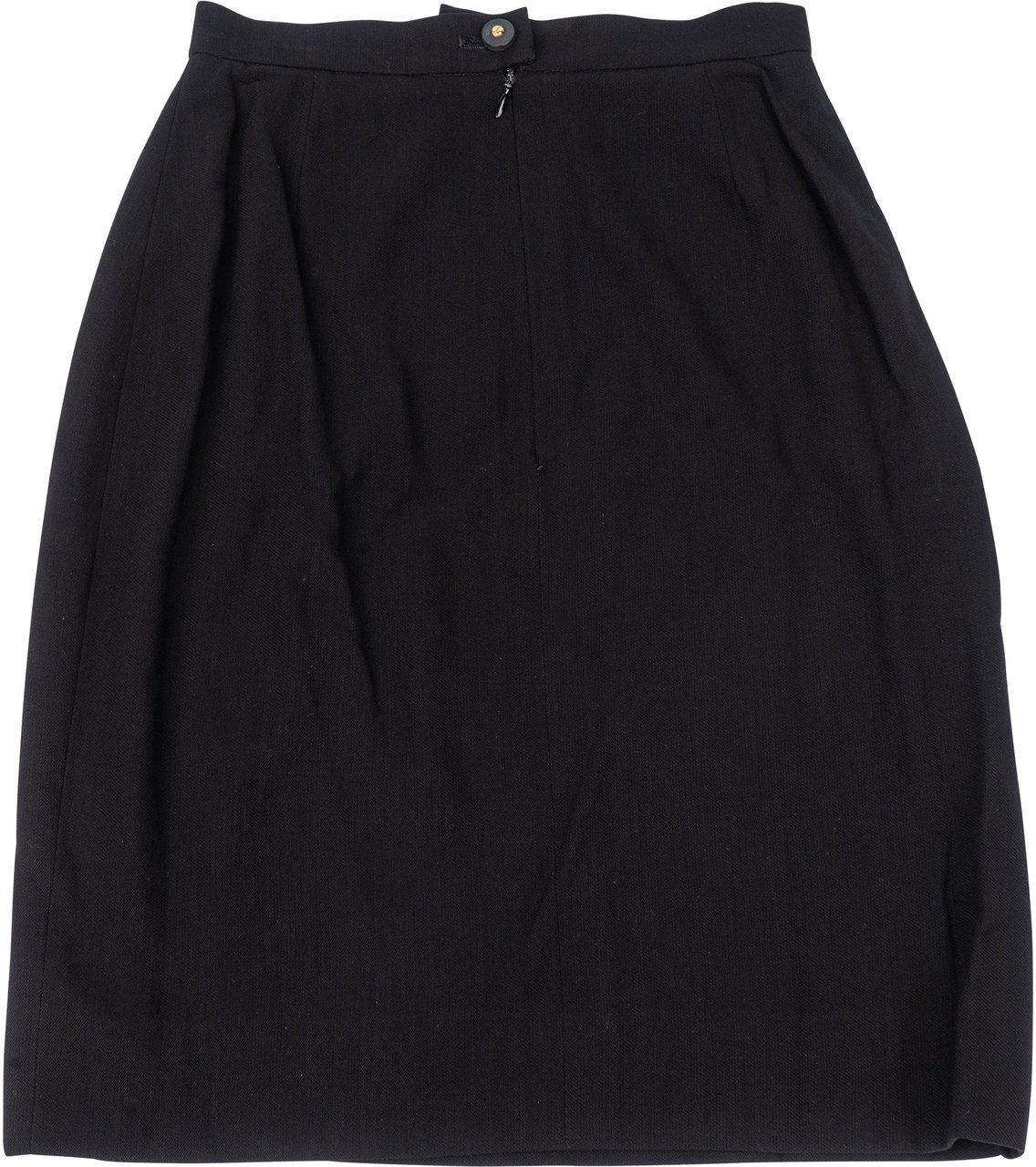 Chanel Chanel Noir Classic Wool Skirt (DE 36 / FR 38) Zwart