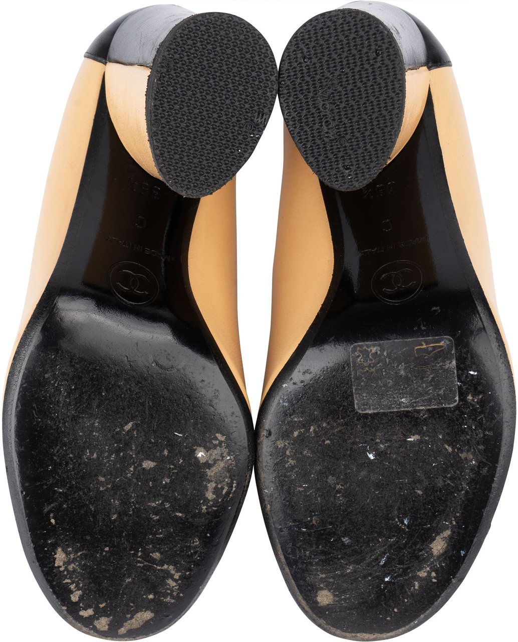 Chanel Chanel Bicolor Leather Heels (35,5) Beige
