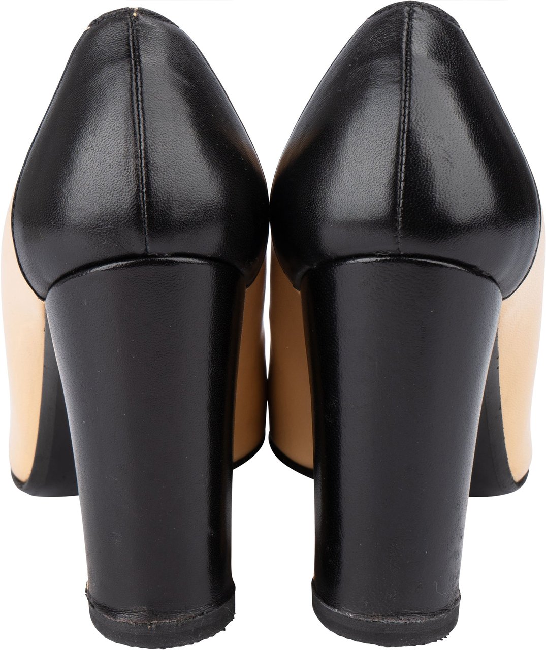 Chanel Chanel Bicolor Leather Heels (35,5) Beige