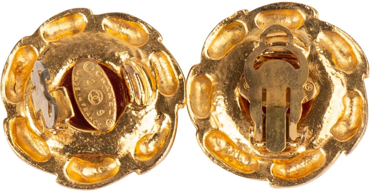 Chanel Chanel Golden CC Earclips Oranje