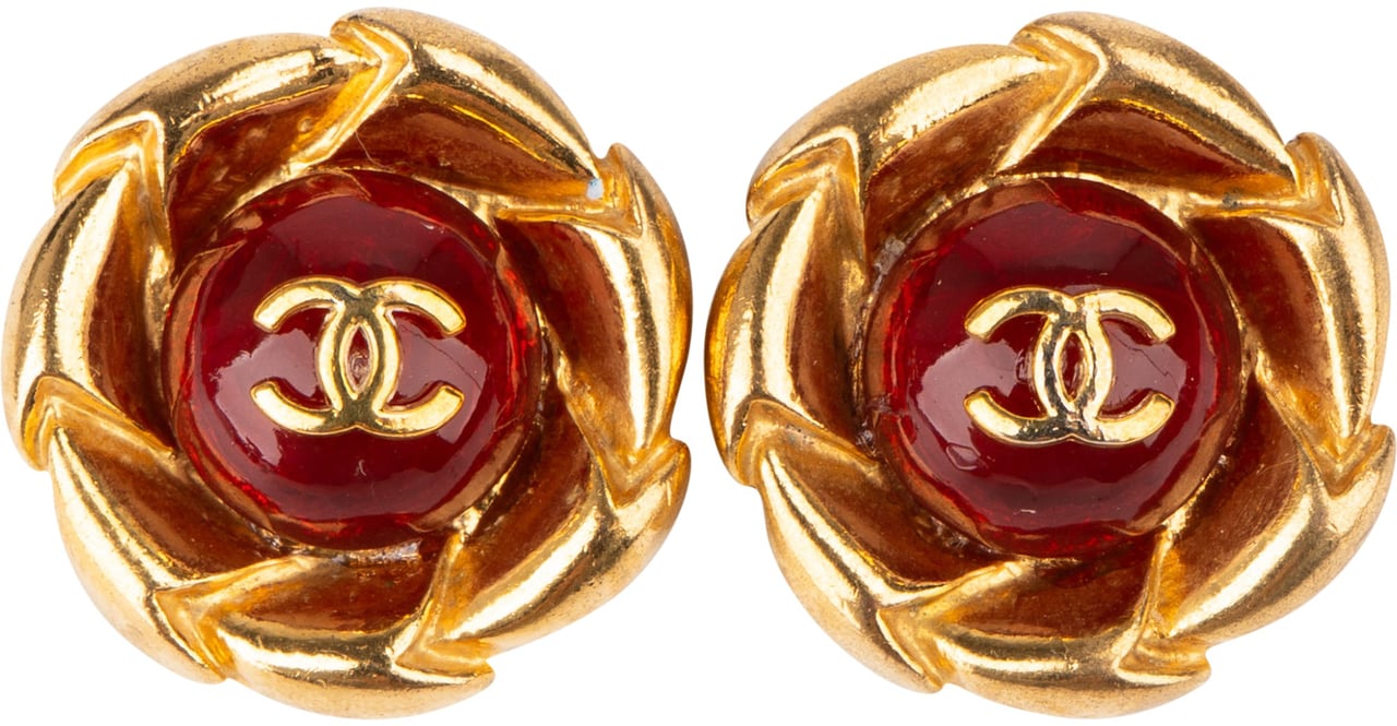 Chanel Chanel Golden CC Earclips Oranje