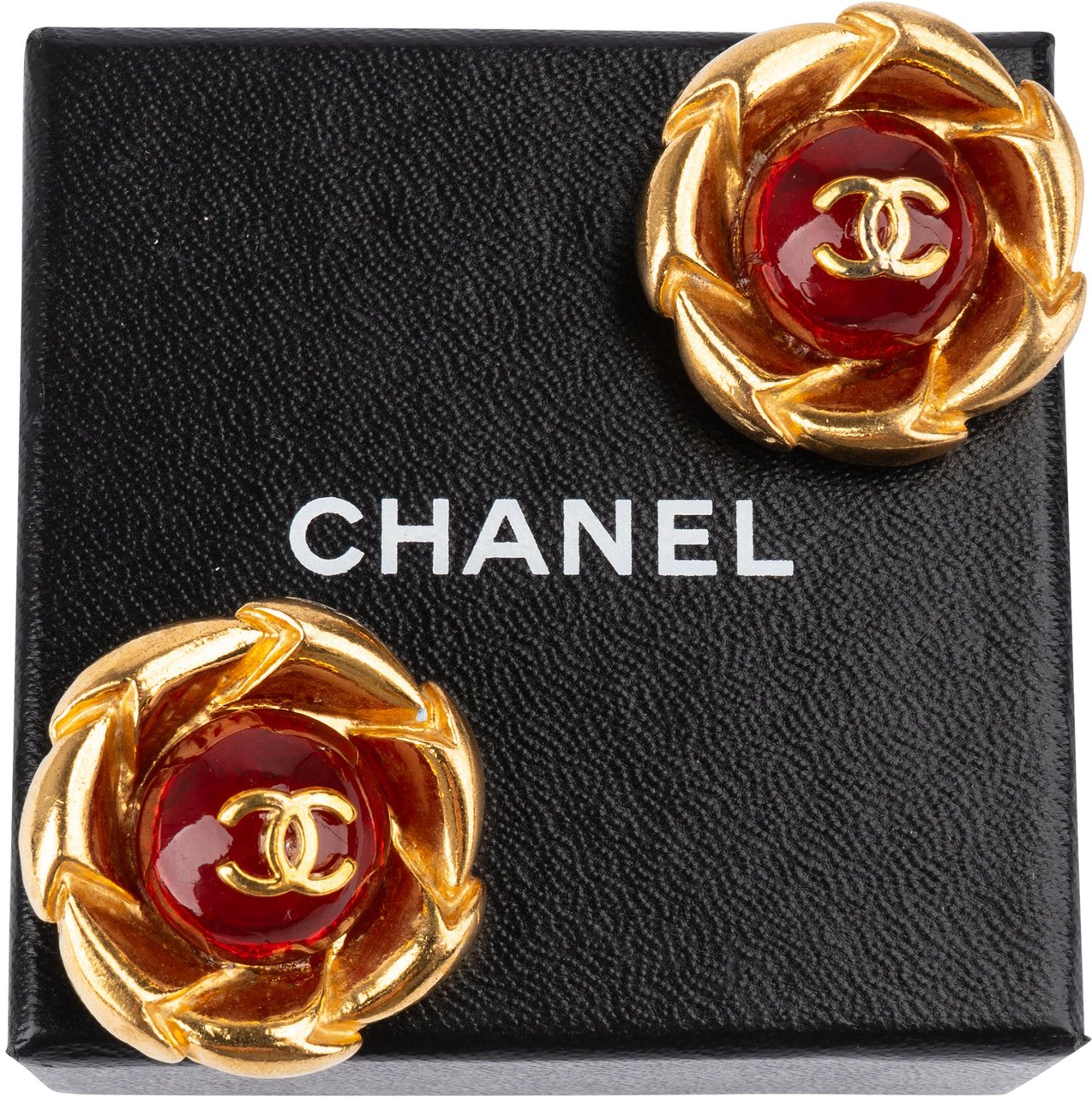 Chanel Chanel Golden CC Earclips Oranje