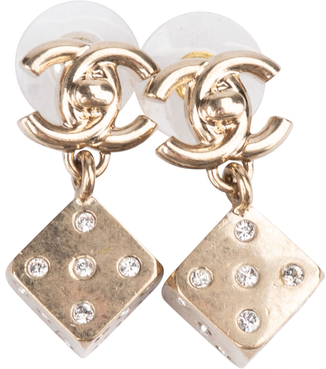 Chanel Crystal Dice Earrings Divers