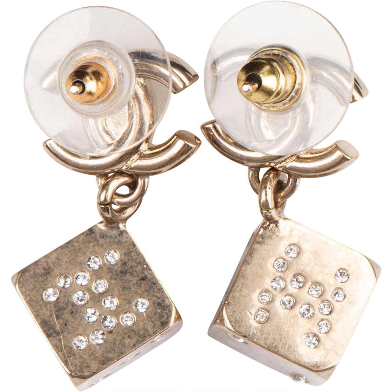 Chanel Crystal Dice Earrings Divers