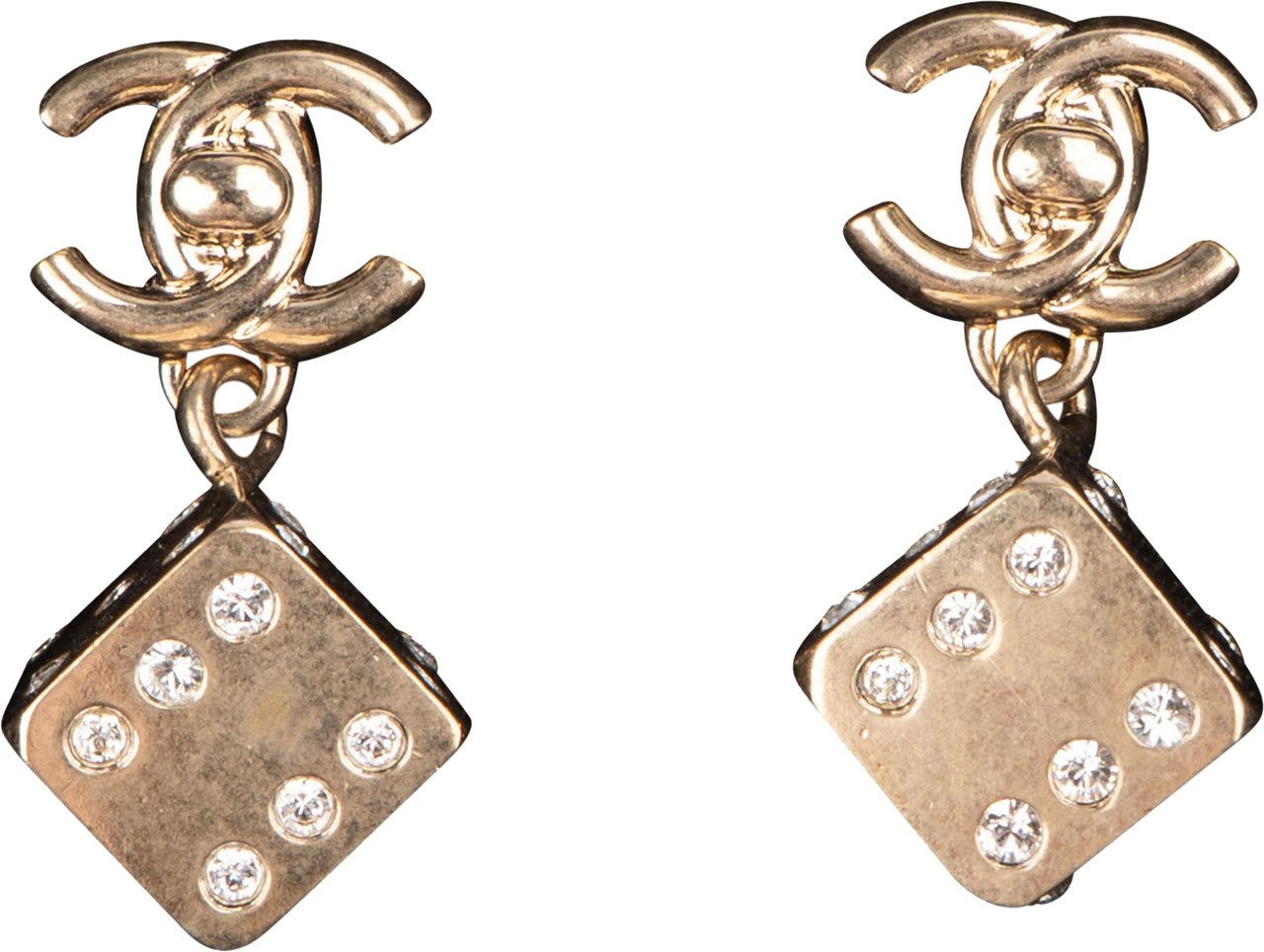 Chanel Chanel Crystal Dice Earrings Divers