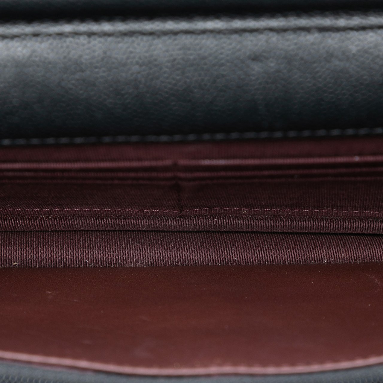 Chanel Stitched Caviar and Suede Lady Coco Wallet On Chain Zwart