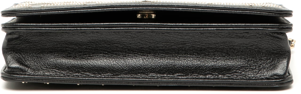 Chanel CC Studded Goatskin Wallet On Chain Zwart