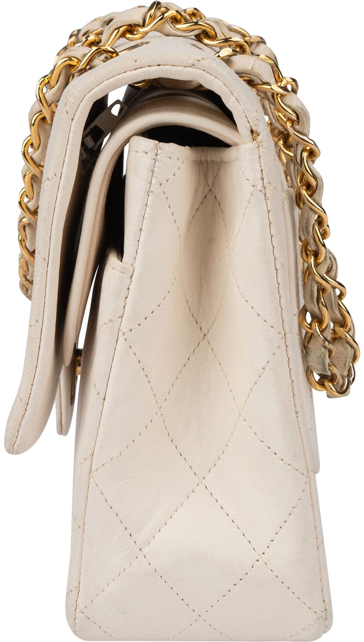 Chanel Chanel Quilted Lambskin 24K Gold Medium Double Flap Crossbody Bag Wit