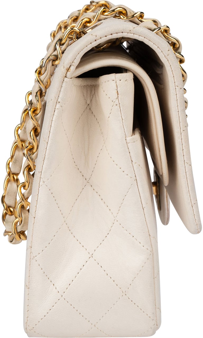 Chanel Chanel Quilted Lambskin 24K Gold Medium Double Flap Crossbody Bag Wit