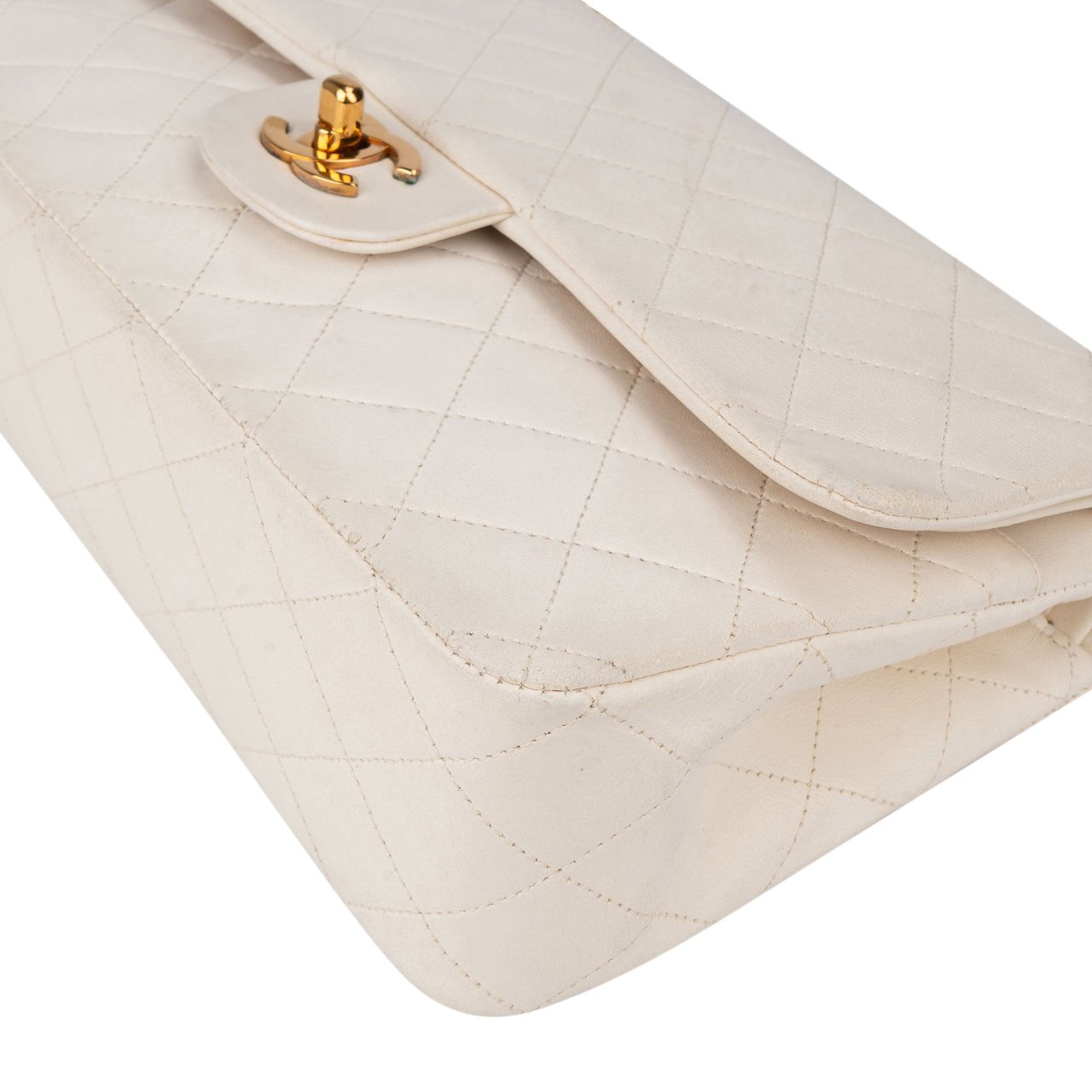 Chanel Chanel Quilted Lambskin 24K Gold Medium Double Flap Crossbody Bag Wit