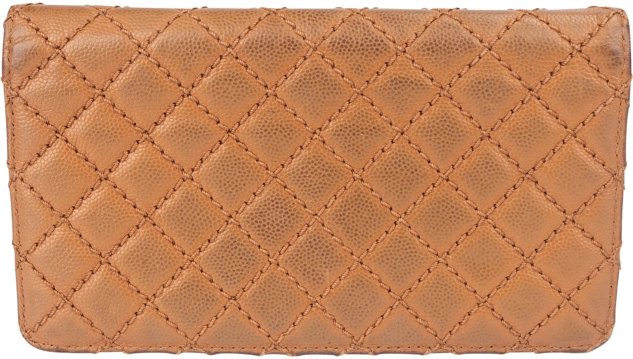 Chanel Chanel Stitching Caviar Leather Boy CC Wallet Bruin