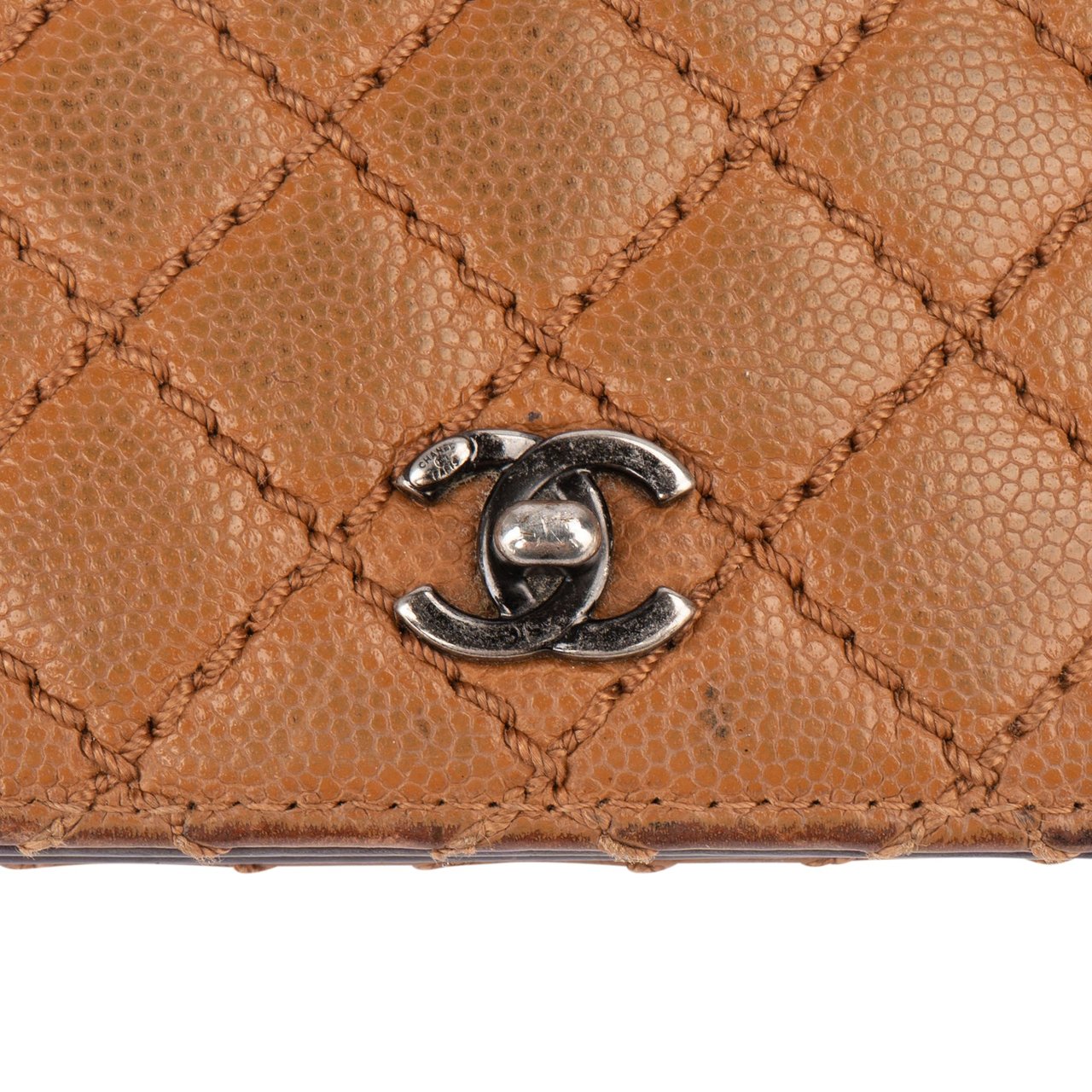 Chanel Chanel Stitching Caviar Leather Boy CC Wallet Bruin