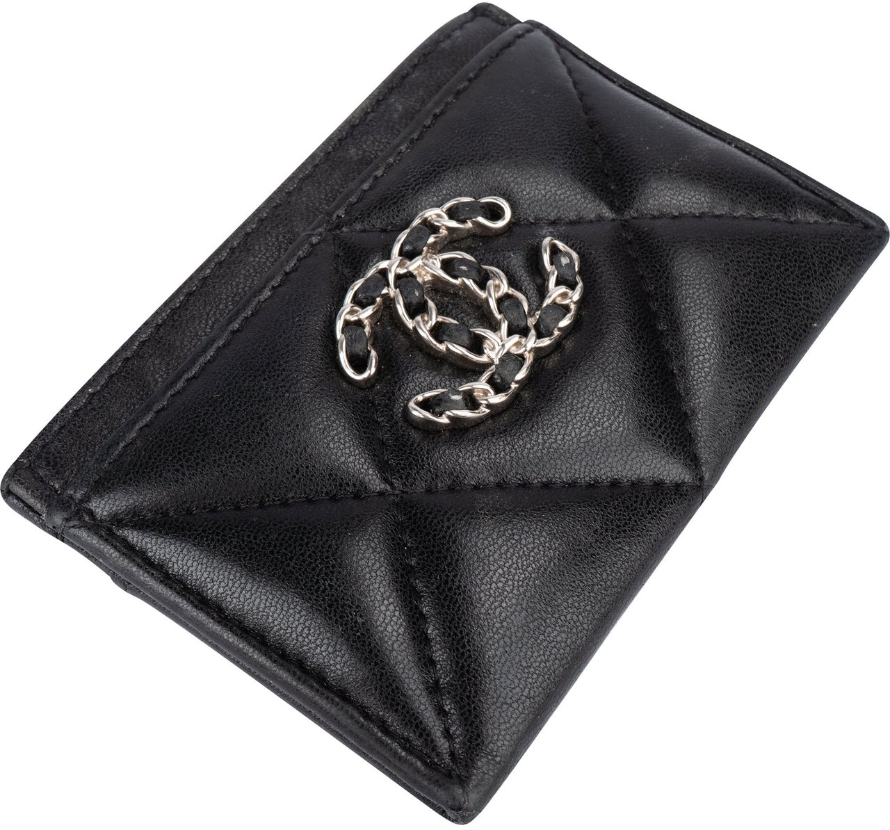 Chanel Chanel Quilted Lambskin 19 Cardholder Zwart