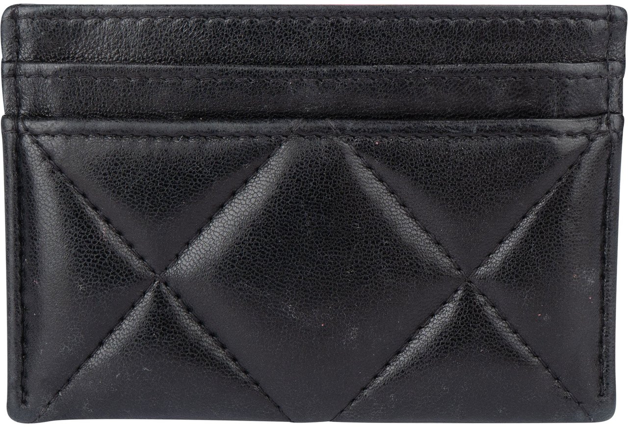 Chanel Chanel Quilted Lambskin 19 Cardholder Zwart
