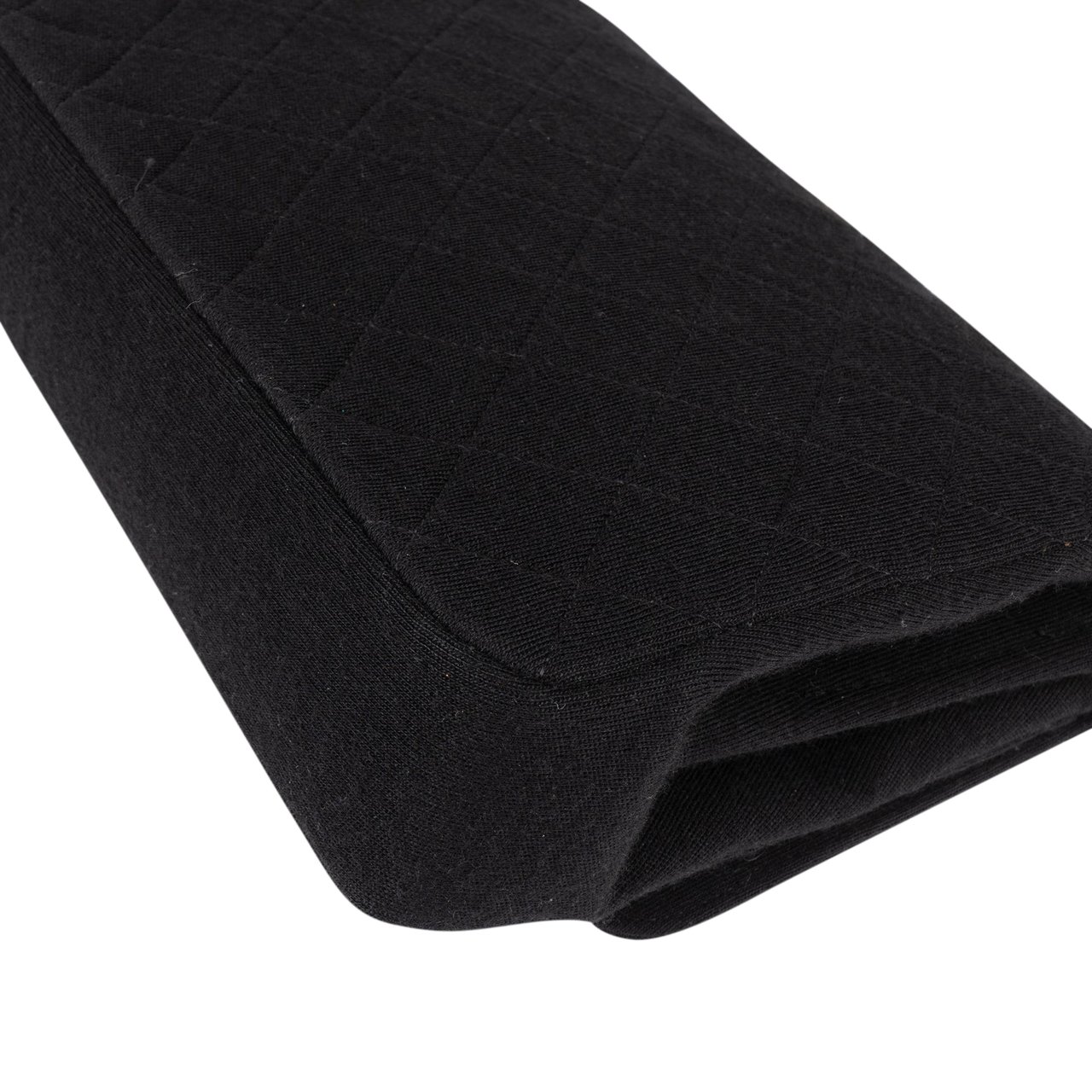 Chanel Chanel Quilted Cotton 24K Gold Single Flap Shoulder Bag Zwart