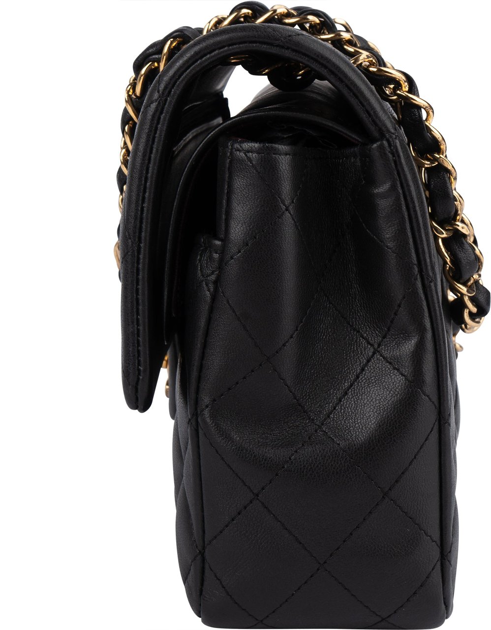 Chanel Chanel Quilted Lambskin CC Medium Double Flap Crossbody Bag Zwart