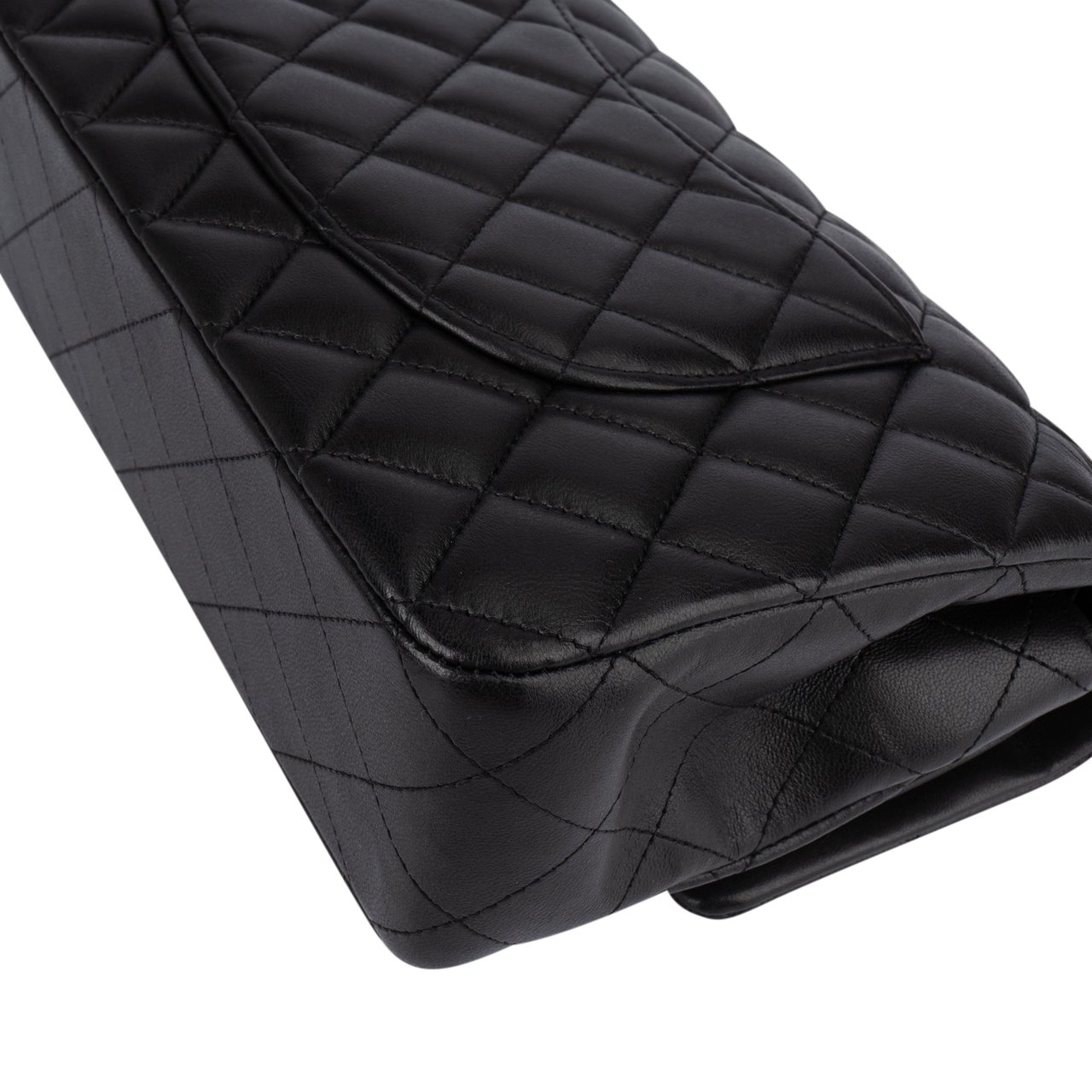 Chanel Chanel Quilted Lambskin CC Medium Double Flap Crossbody Bag Zwart