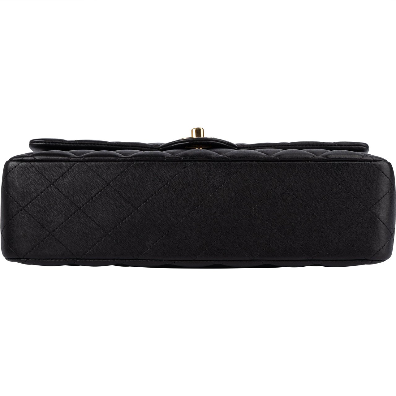 Chanel Chanel Quilted Lambskin CC Medium Double Flap Crossbody Bag Zwart