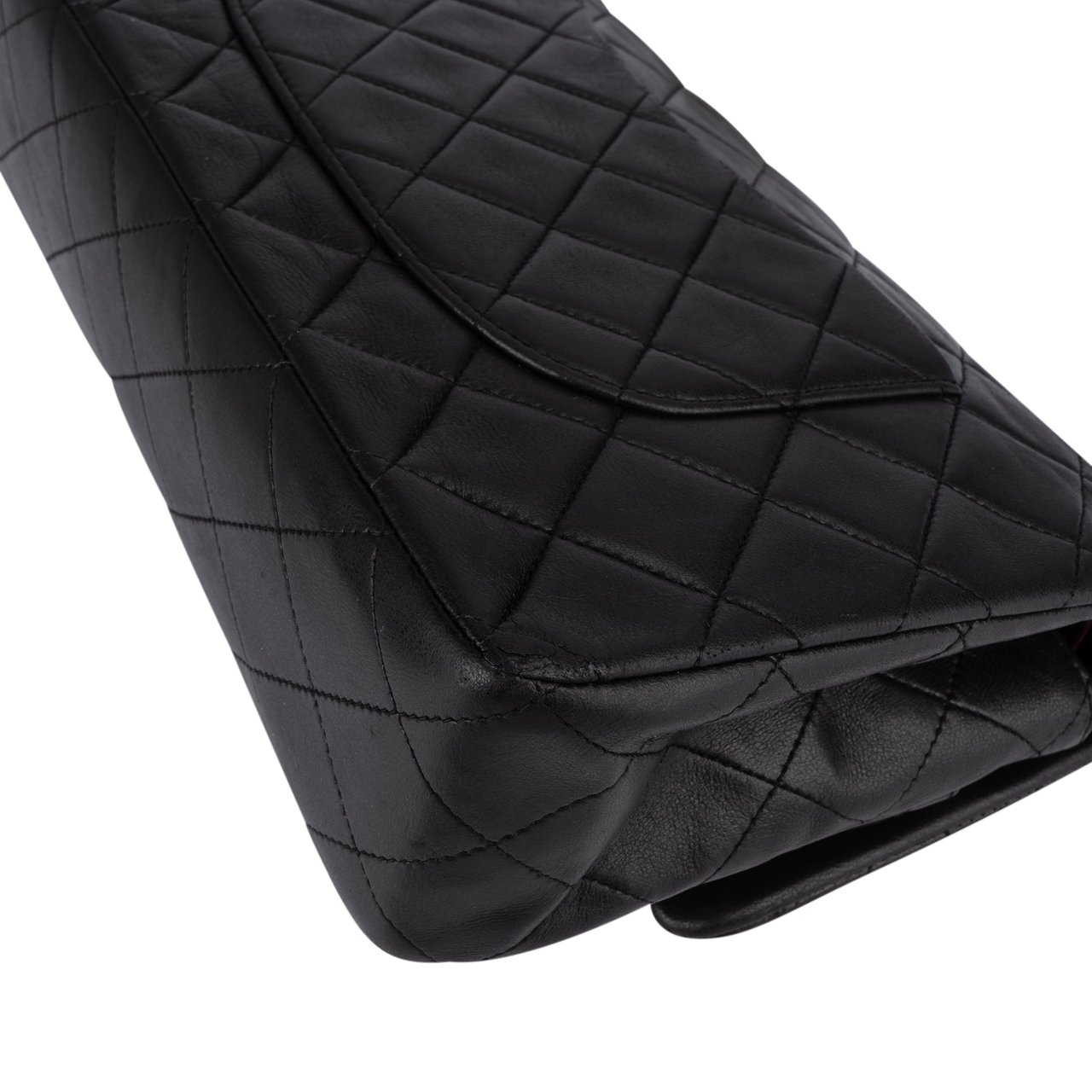 Chanel Chanel Quilted Lambskin 24K Gold Medium Double Flap Crossbody Bag Zwart