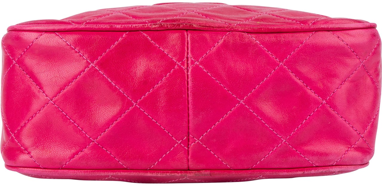 Chanel Chanel Quilted Lambskin CC Camera Crossbody Bag Rood