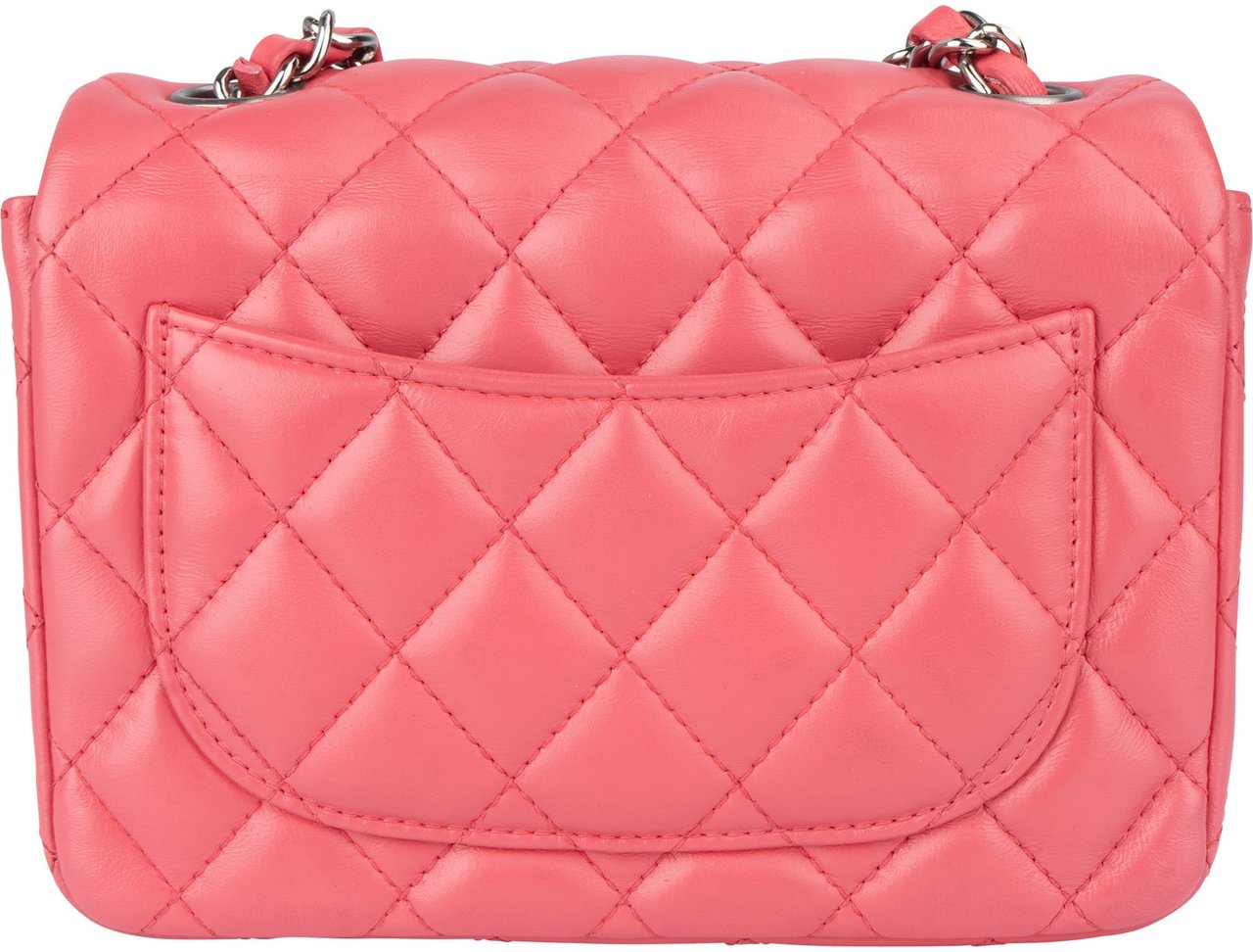 Chanel Chanel Quilted Lambskin Mini Single Flap Crossbody Bag Rood