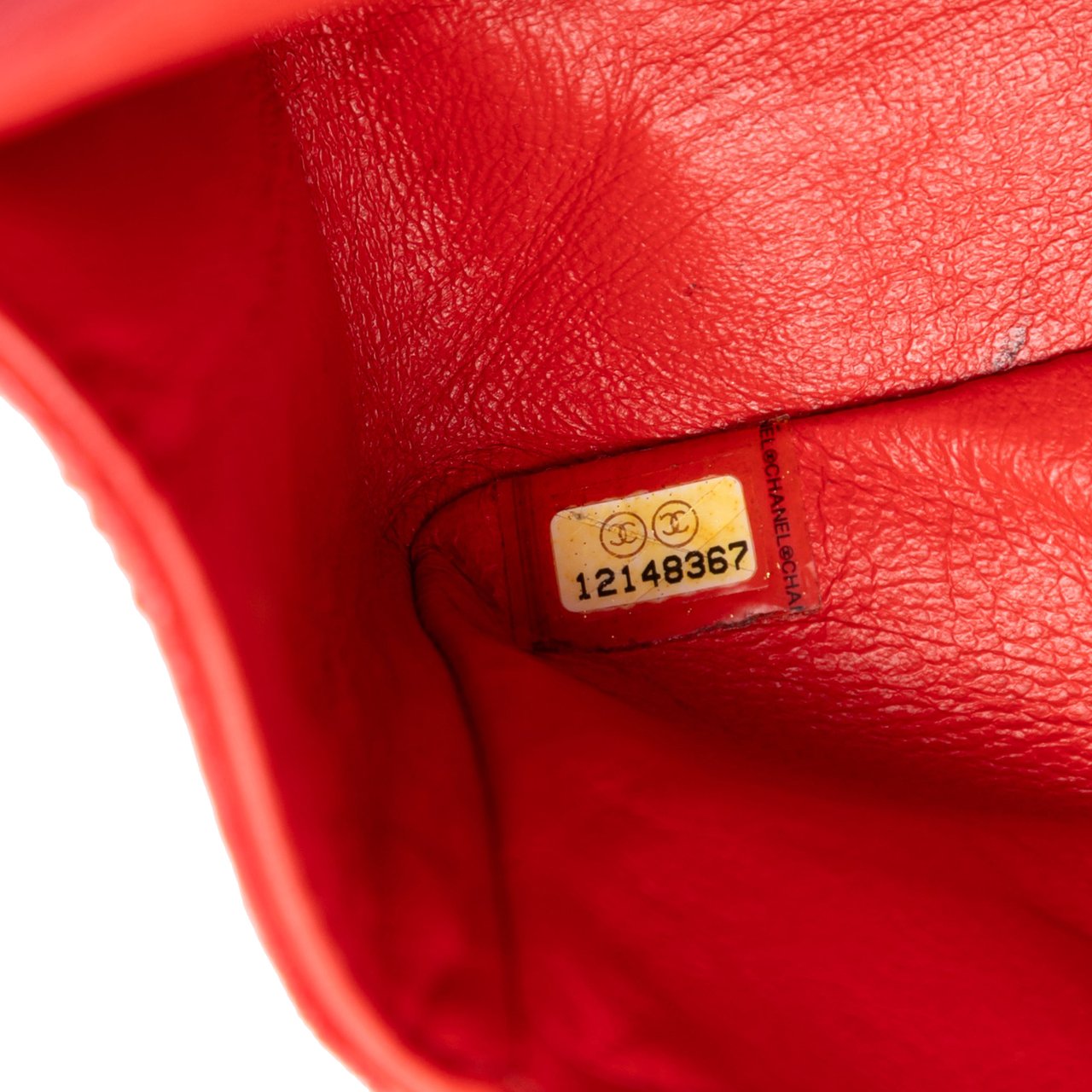 Chanel Reissue 2.55 Crackled Patent Puzzle East West Double Flap Rood