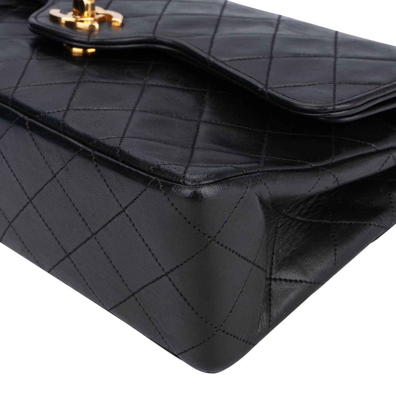 Chanel Chanel Quilted Lambskin 24K Gold Double Flap Shoulder Bag Divers