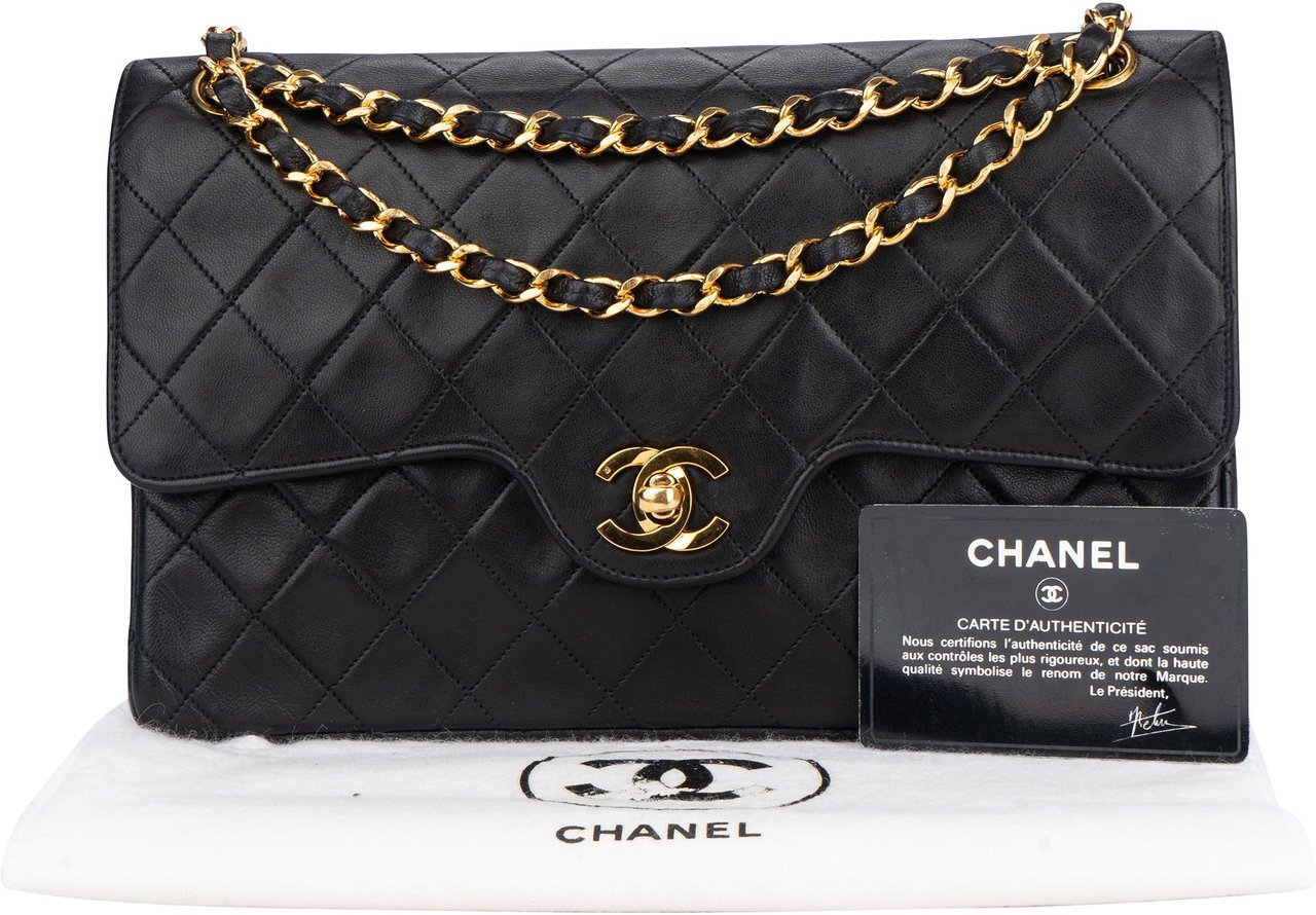 Chanel Chanel Quilted Lambskin 24K Gold Double Flap Shoulder Bag Divers