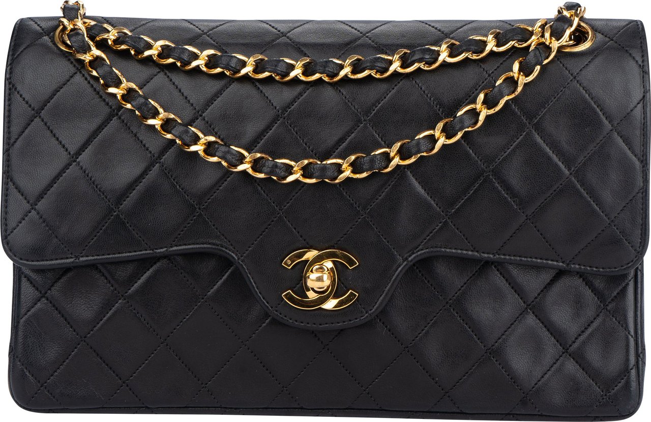 Chanel Chanel Quilted Lambskin 24K Gold Double Flap Shoulder Bag Divers