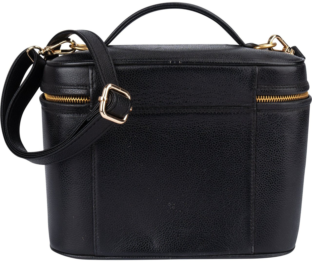Chanel Chanel Caviar Leather CC Vanity Handbag Zwart
