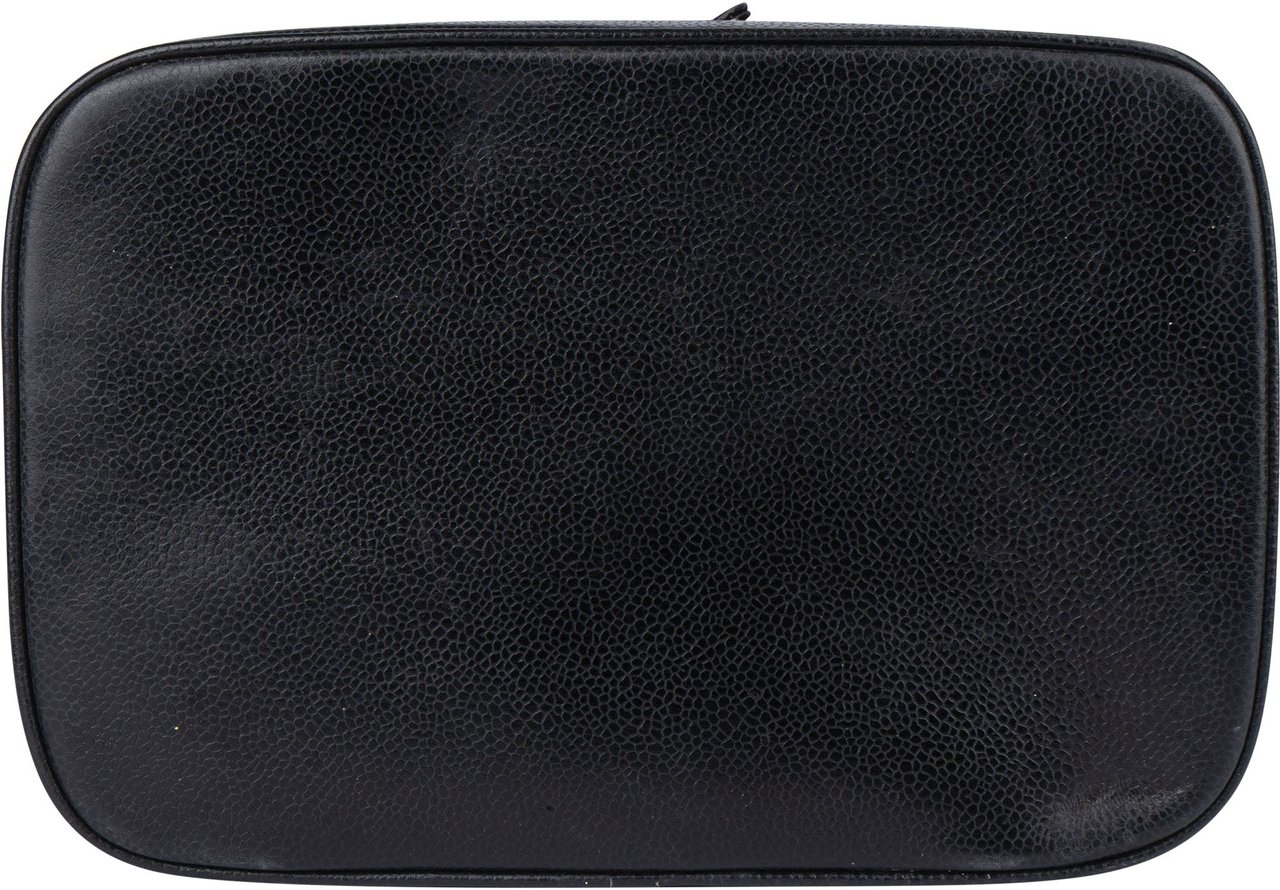 Chanel Chanel Caviar Leather CC Vanity Handbag Zwart