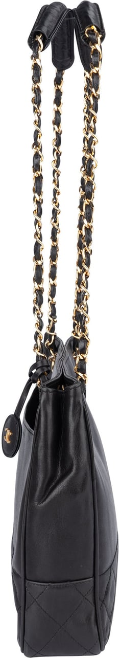 Chanel Chanel Quilted Lambskin CC Shoulder Bag Zwart