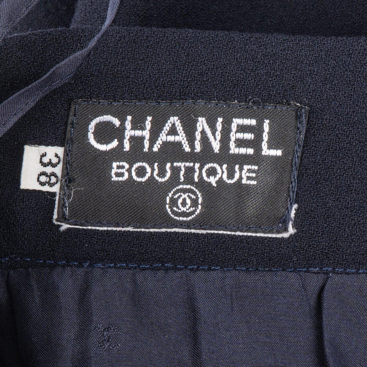 Chanel Chanel Classic Bleu Skirt (FR 38 / D 36) Blauw