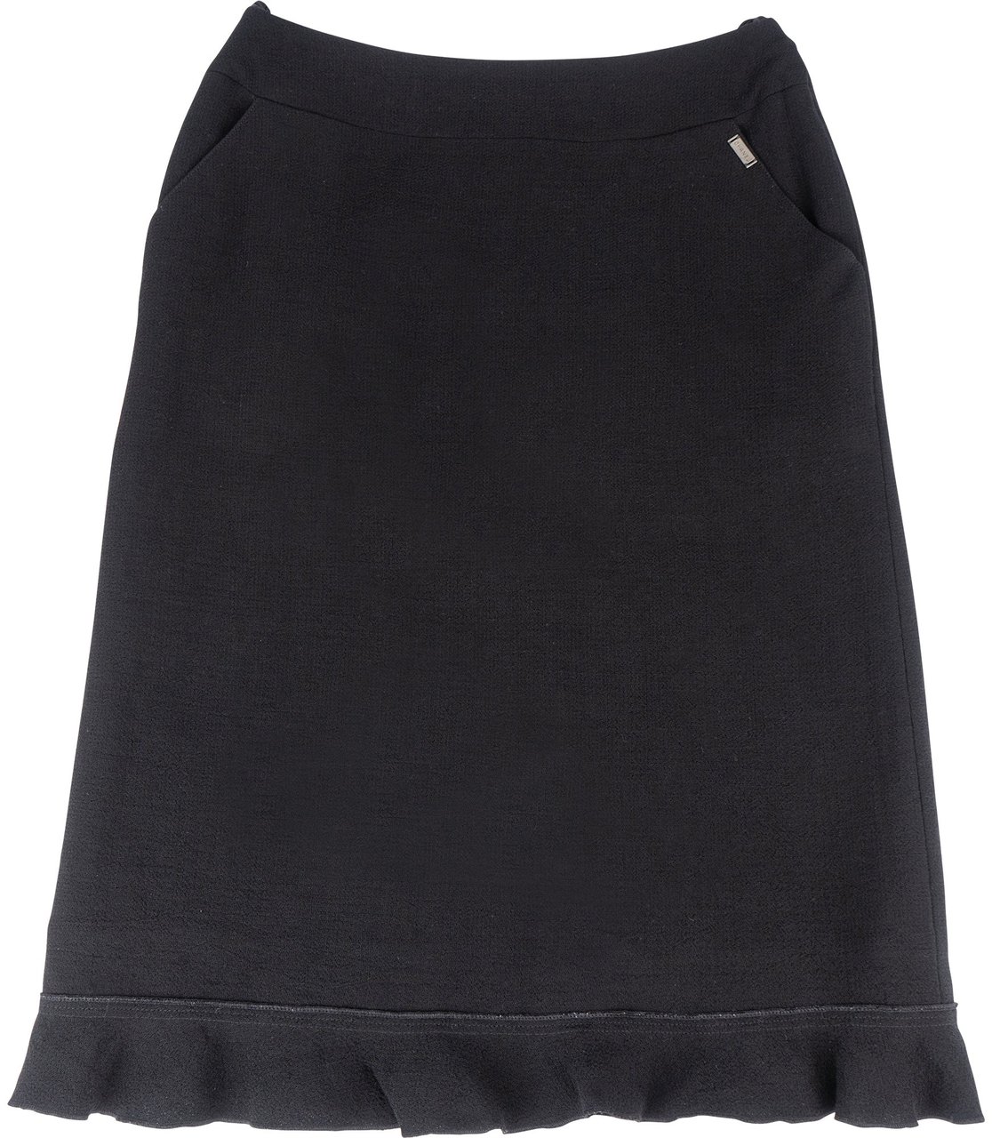 Chanel Chanel Noir Wool Skirt (FR 36 / D 34) Zwart