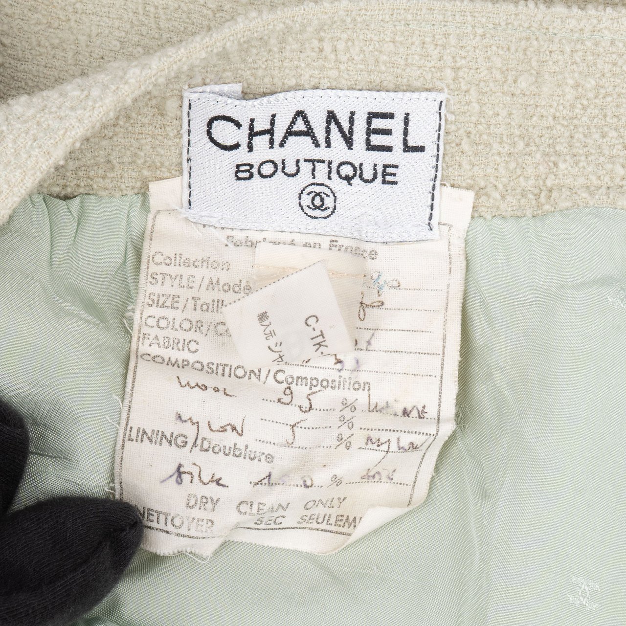 Chanel Light Green Tweed Skirt (DE40 / FR42) Divers